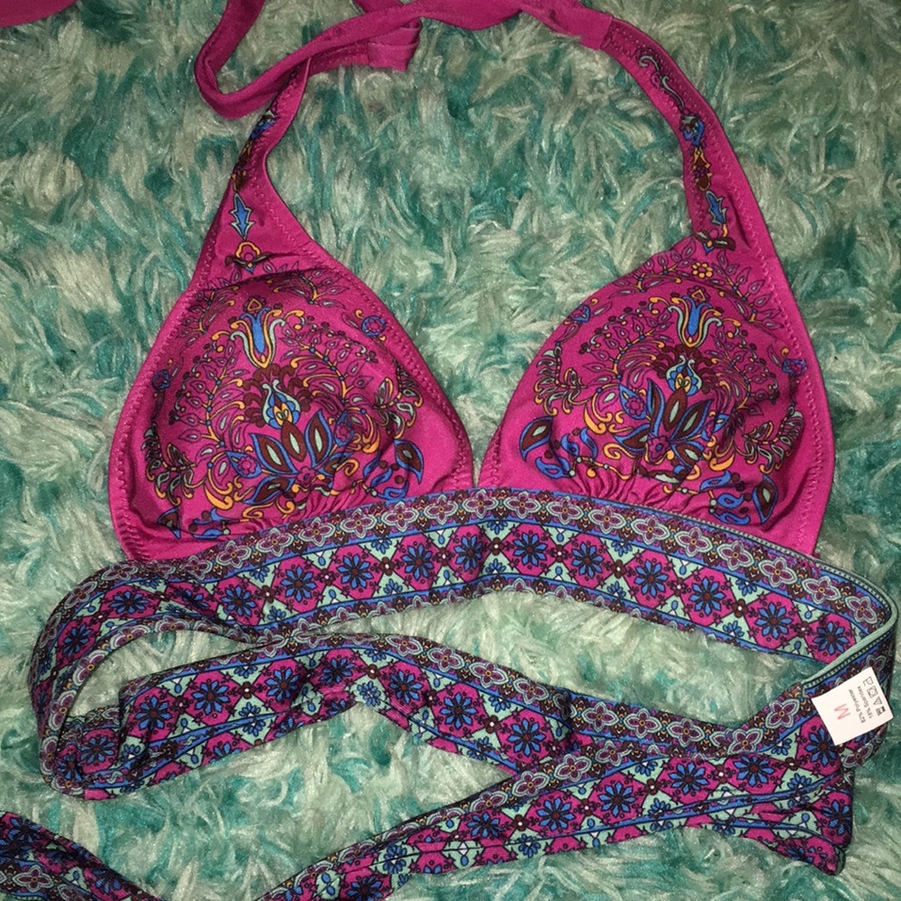 Halter tribal print bikini set